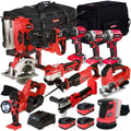 18V Cordless 13-Piece Tool Kit with 3 x 5.0Ah Batteries and Impact Wrench