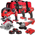 18V Cordless 6-Piece Tool Kit with 3 x 5.0Ah Batteries and 50 Degree Bevel Saw