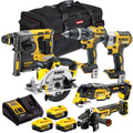 18V Cordless 6-Piece Tool Kit with 3 x 5.0Ah Batteries and SDS Hammer