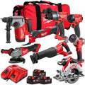 18V Cordless 8-Piece Tool Kit with 3 x 5.0Ah Batteries and Reciprocating Saw