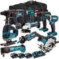 18V Cordless 9-Piece Tool Kit with 3 x 5.0Ah Batteries and Carry Bag