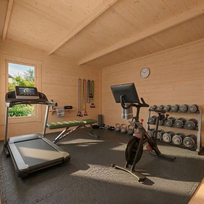 44mm Timber Garden Log Cabin with Side Storage - image 2