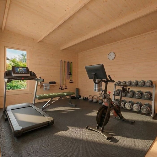 44mm Timber Garden Log Cabin with Side Storage - image 2