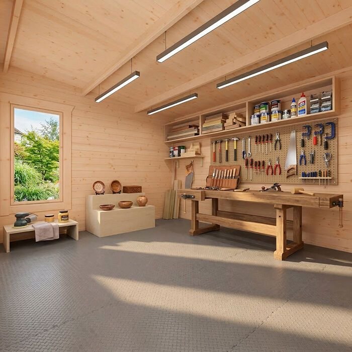 44mm Timber Garden Log Cabin with Side Storage - image 4