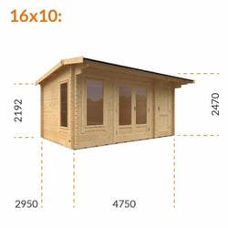 44mm Timber Garden Log Cabin with Side Storage - image 8