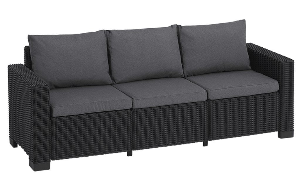 5 Seater Recycled Plastic Outdoor Lounge Set - Grey - view 2