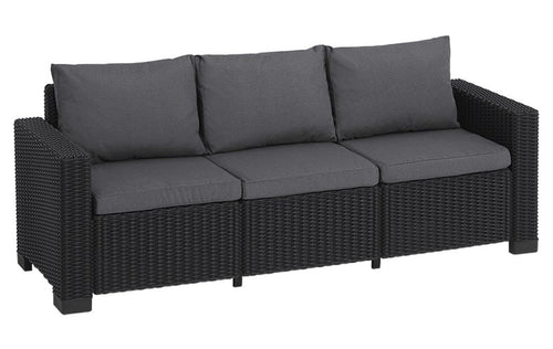 5 Seater Recycled Plastic Outdoor Lounge Set - Grey - view 2