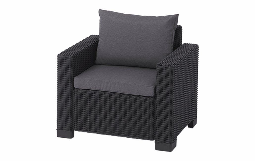 5 Seater Recycled Plastic Outdoor Lounge Set - Grey - view 4