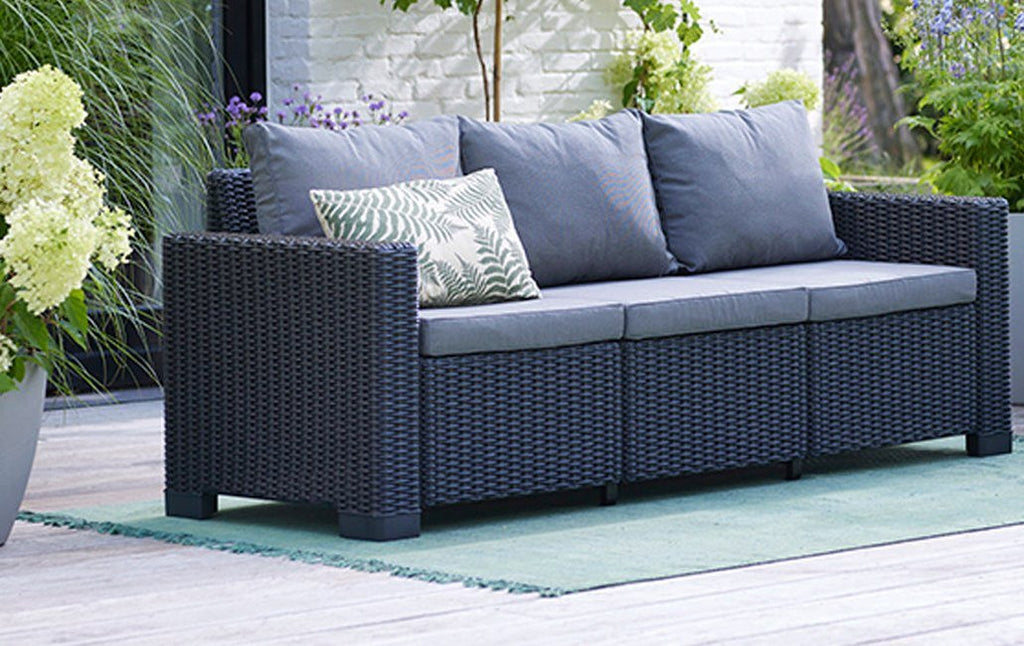 5 Seater Recycled Plastic Outdoor Lounge Set - Grey - view 8