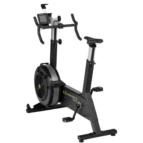 Air resistance indoor cycle ergometer with performance monitor - view 3