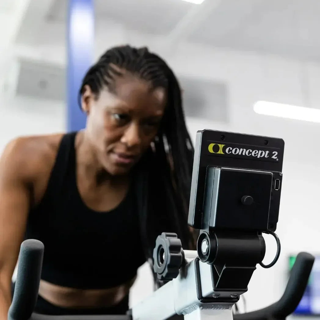 Air resistance indoor cycle ergometer with performance monitor - view 5