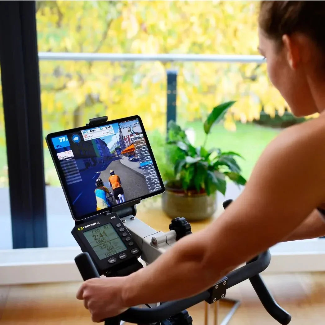 Air resistance indoor cycle ergometer with performance monitor - view 7