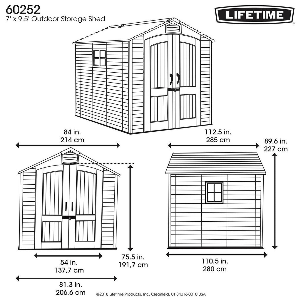 Apex Roof Plastic Resin Garden Shed 2.1 x 2.9 m (7 x 9.5 ft) - image 10