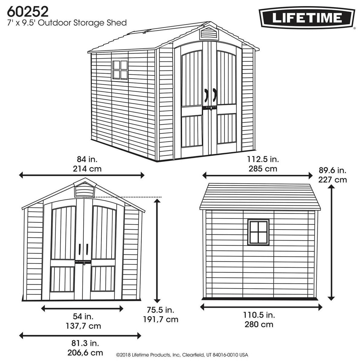 Apex Roof Plastic Resin Garden Shed 2.1 x 2.9 m (7 x 9.5 ft) - image 10