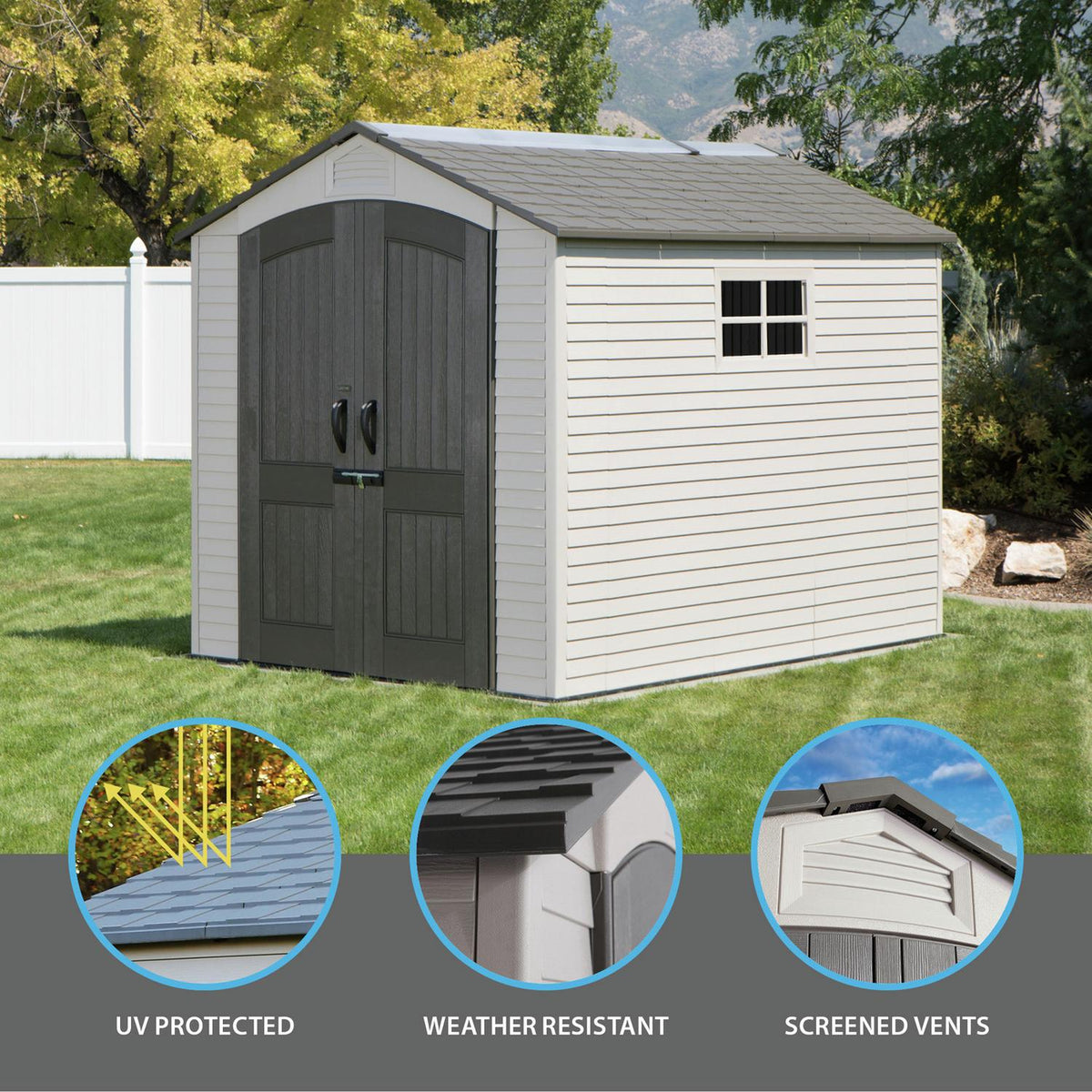 Apex Roof Plastic Resin Garden Shed 2.1 x 2.9 m (7 x 9.5 ft) - image 3