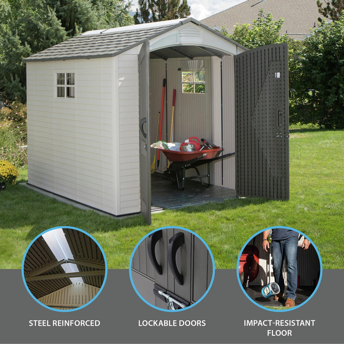 Apex Roof Plastic Resin Garden Shed 2.1 x 2.9 m (7 x 9.5 ft) - image 4