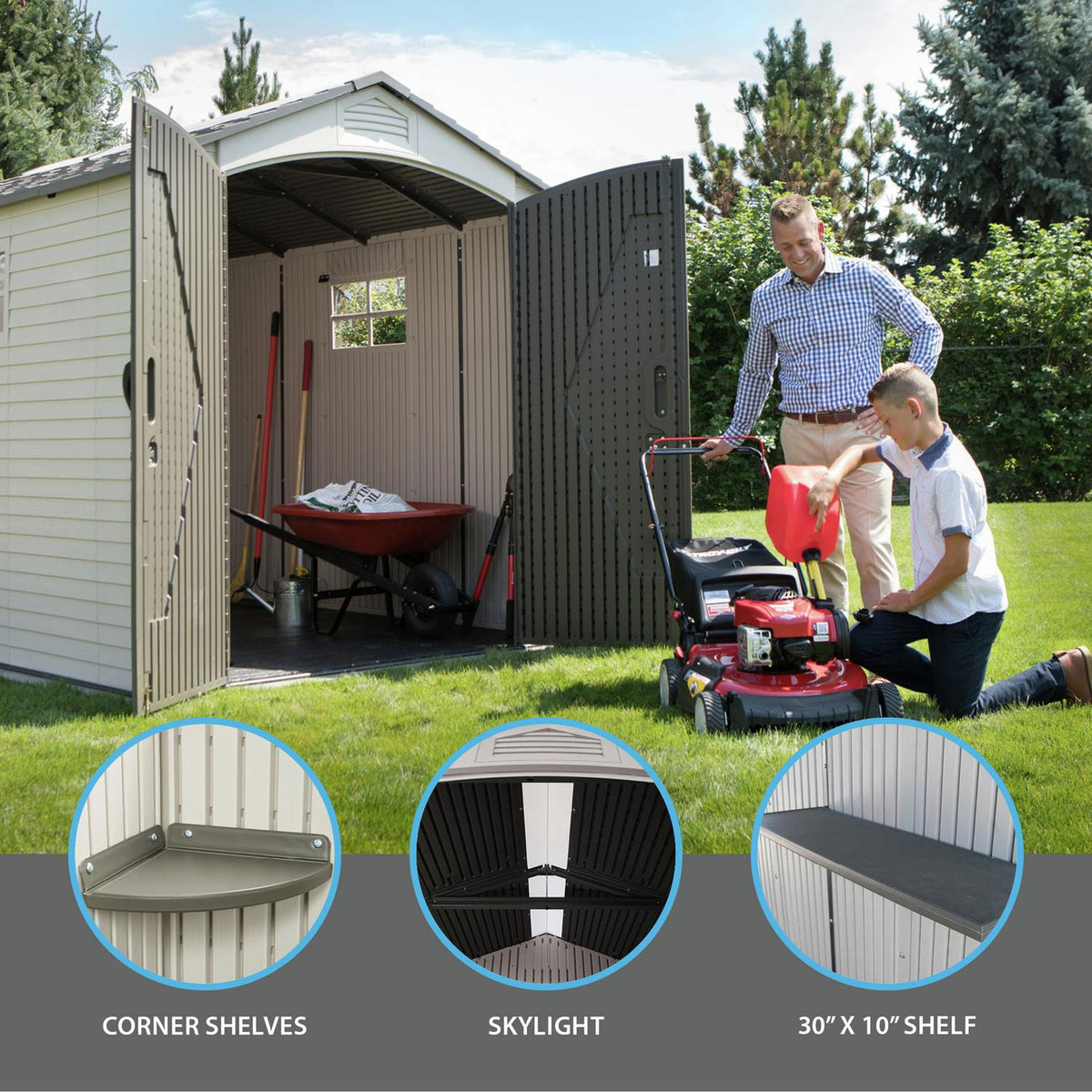 Apex Roof Plastic Resin Garden Shed 2.1 x 2.9 m (7 x 9.5 ft) - image 5