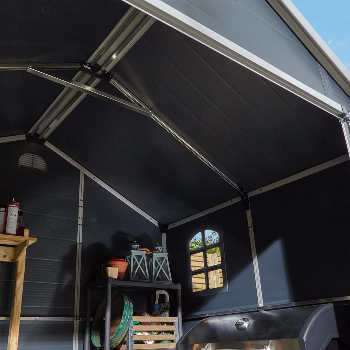 Apex Roof Polypropylene Garden Shed 2.4 x 1.9 m (8 x 6 ft) - Dark Grey - image 11