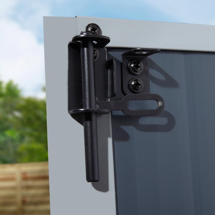 Apex Roof Polypropylene Garden Shed 2.4 x 1.9 m (8 x 6 ft) - Dark Grey - image 15