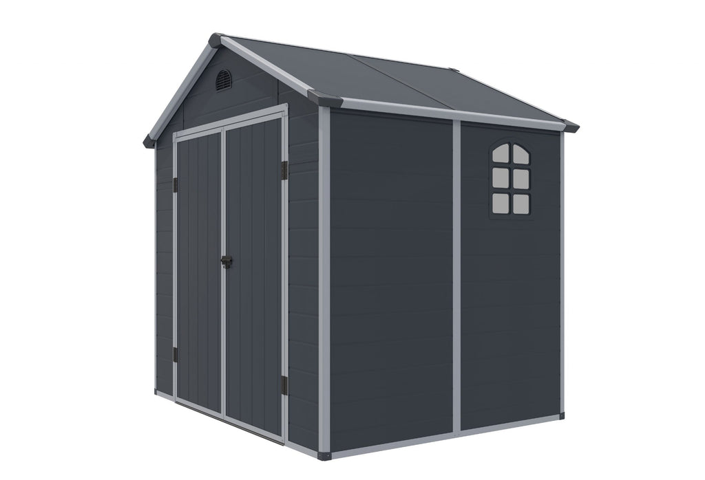 Apex Roof Polypropylene Garden Shed 2.4 x 1.9 m (8 x 6 ft) - Dark Grey - image 4