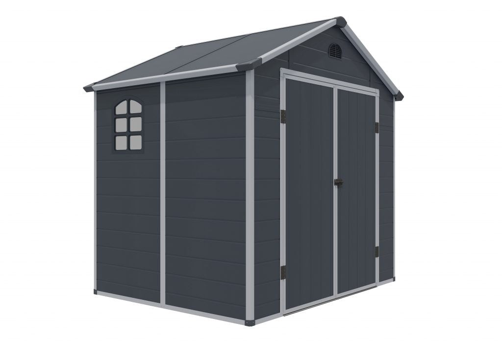 Apex Roof Polypropylene Garden Shed 2.4 x 1.9 m (8 x 6 ft) - Dark Grey - image 5