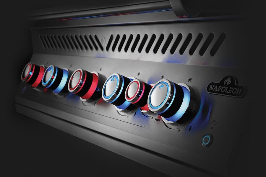 Built-in gas barbecue 81 cm with rear infrared rotisserie burner - view 6