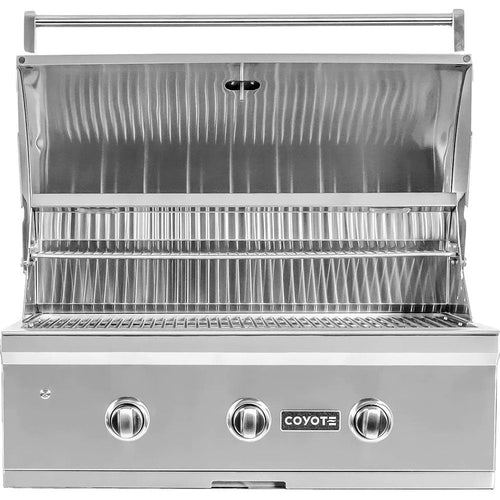 Built-in natural gas barbecue 86 cm three-burner stainless steel - view 2