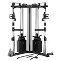 Cable crossover machine with 177 kg weight stacks, pull-up bar and dip station