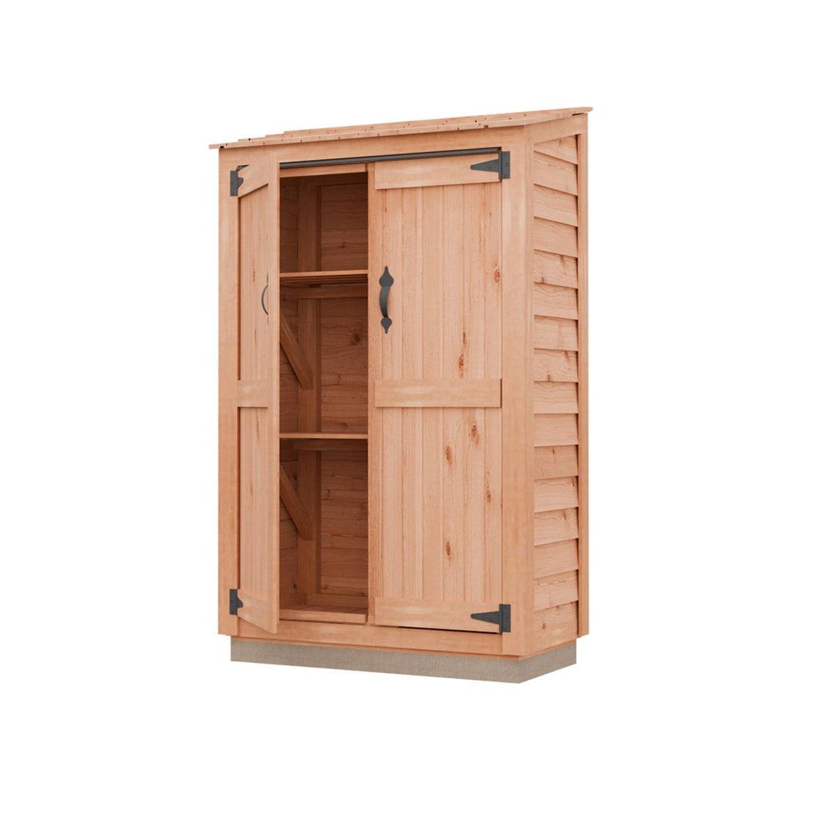 Cedar Wood Garden Storage Chalet 4 x 2 ft with Shingled Roof - image 1