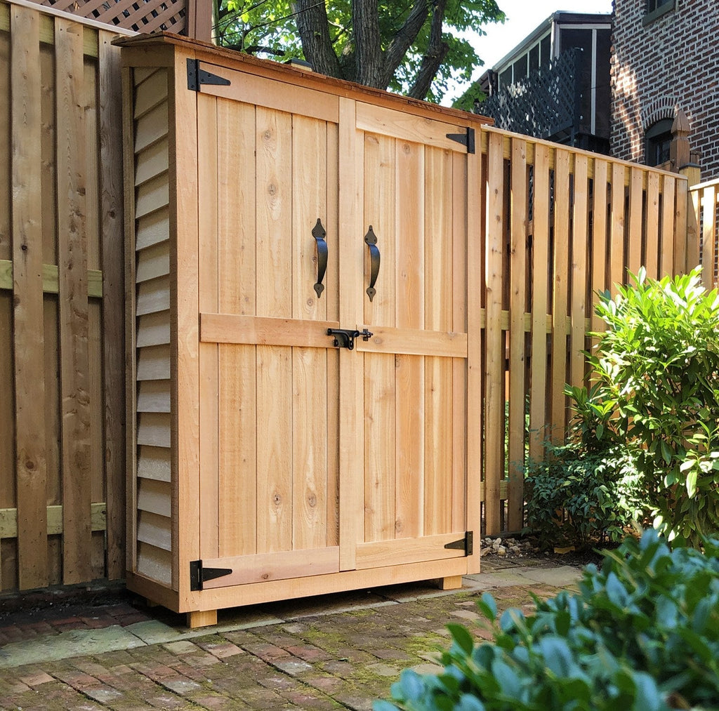 Cedar Wood Garden Storage Chalet 4 x 2 ft with Shingled Roof - image 11