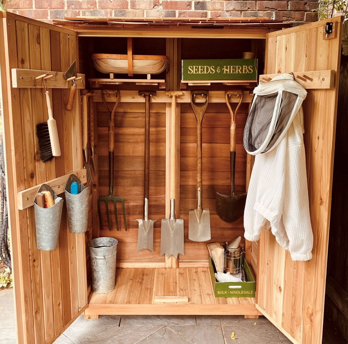 Cedar Wood Garden Storage Chalet 4 x 2 ft with Shingled Roof - image 14