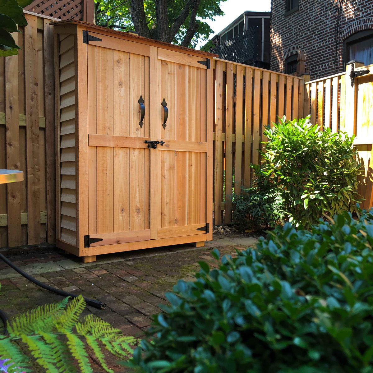 Cedar Wood Garden Storage Chalet 4 x 2 ft with Shingled Roof - image 16
