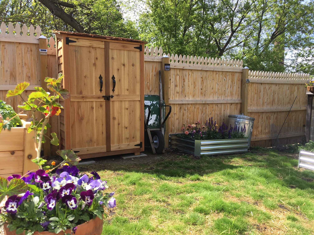 Cedar Wood Garden Storage Chalet 4 x 2 ft with Shingled Roof - image 17
