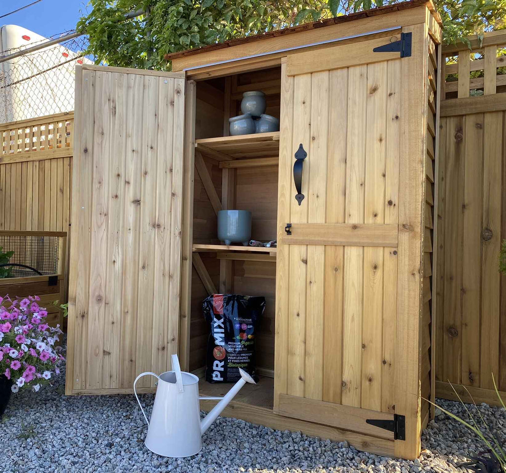 Cedar Wood Garden Storage Chalet 4 x 2 ft with Shingled Roof - image 19
