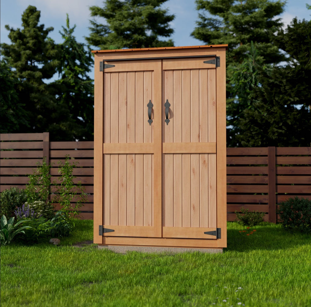 Cedar Wood Garden Storage Chalet 4 x 2 ft with Shingled Roof - image 3