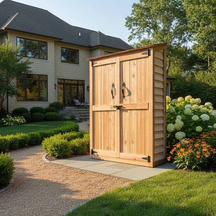 Cedar Wood Garden Storage Chalet 4 x 2 ft with Shingled Roof - view 33