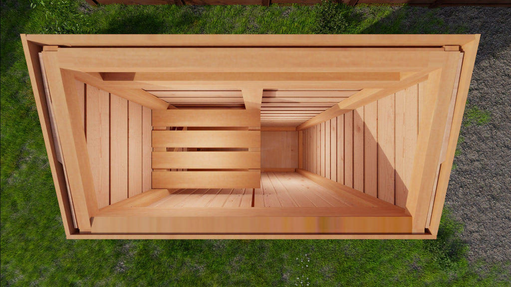Cedar Wood Garden Storage Chalet 4 x 2 ft with Shingled Roof - image 6