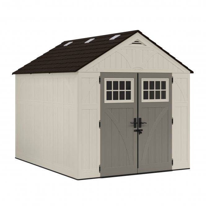 Classic Resin Garden Shed 8 x 10 ft - Two Corner Shelves and Six Roof Windows - image 3