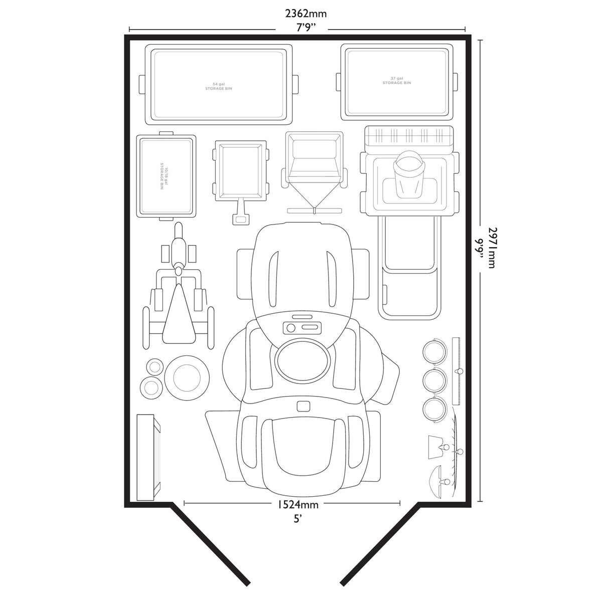 Classic Resin Garden Shed 8 x 10 ft - Two Corner Shelves and Six Roof Windows - image 9