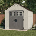 Classic Resin Garden Shed 8 x 7 ft - Two Corner Shelves and Four Roof Windows - image 1