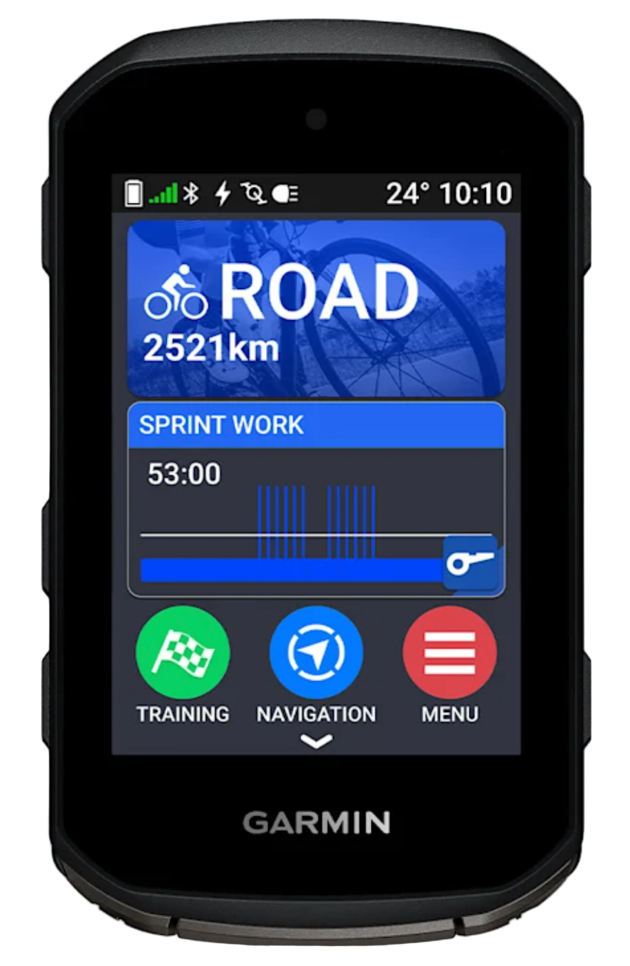 Compact GPS cycling computer with colour touchscreen
