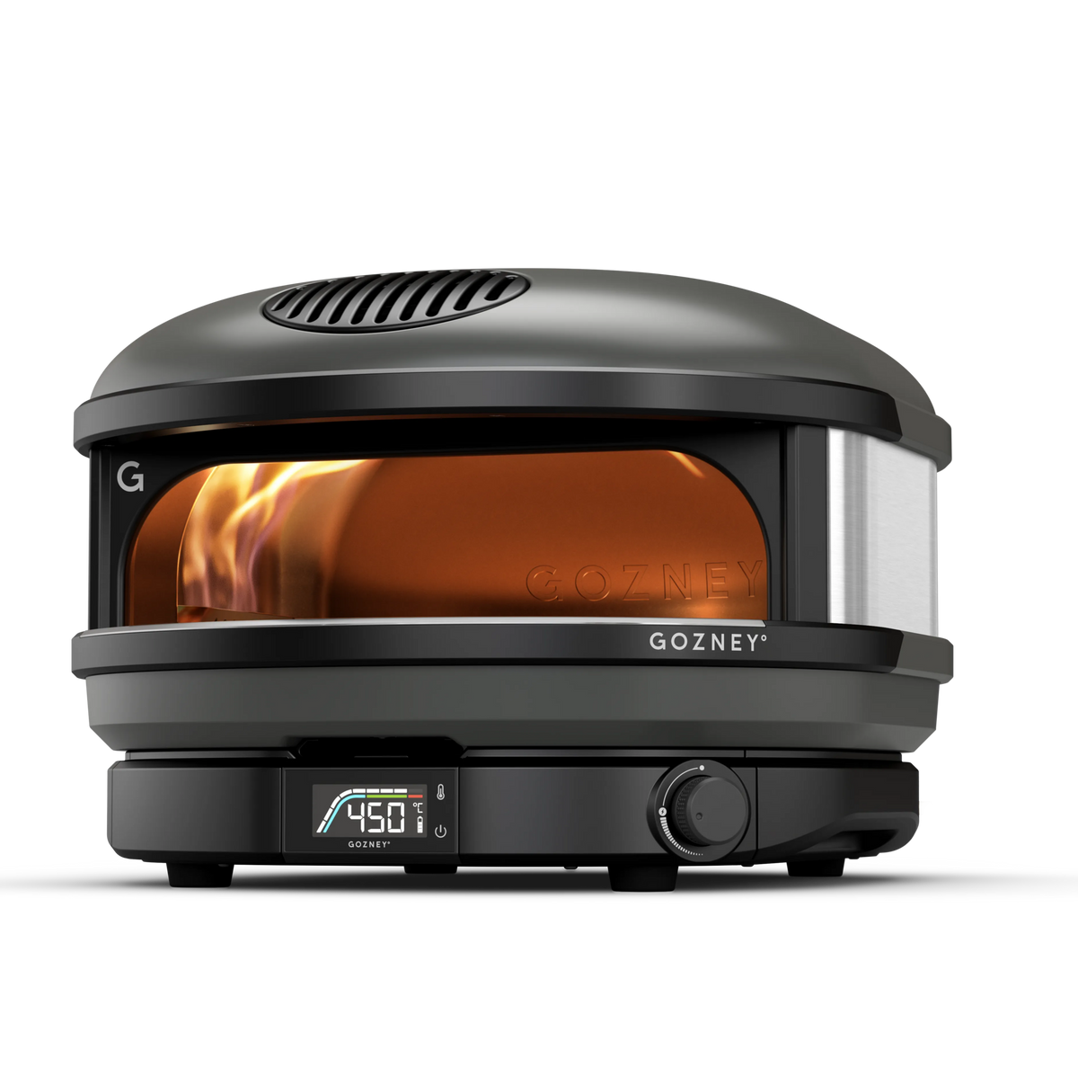 Compact Outdoor Gas Pizza Oven for 14 Inch Pizzas with Rolling Flame - Black - image 1