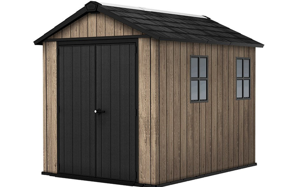 Composite Apex Garden Shed 7.5 x 9ft Brown - image 1