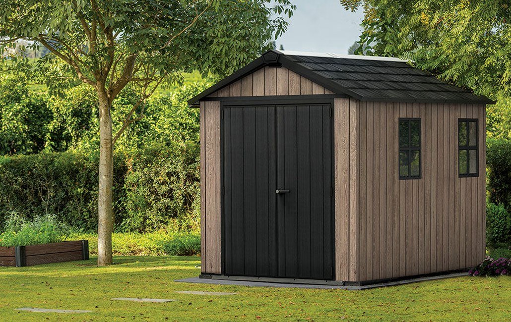 Composite Apex Garden Shed 7.5 x 9ft Brown - image 2