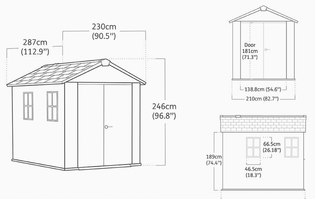 Composite Apex Garden Shed 7.5 x 9ft Brown - image 7