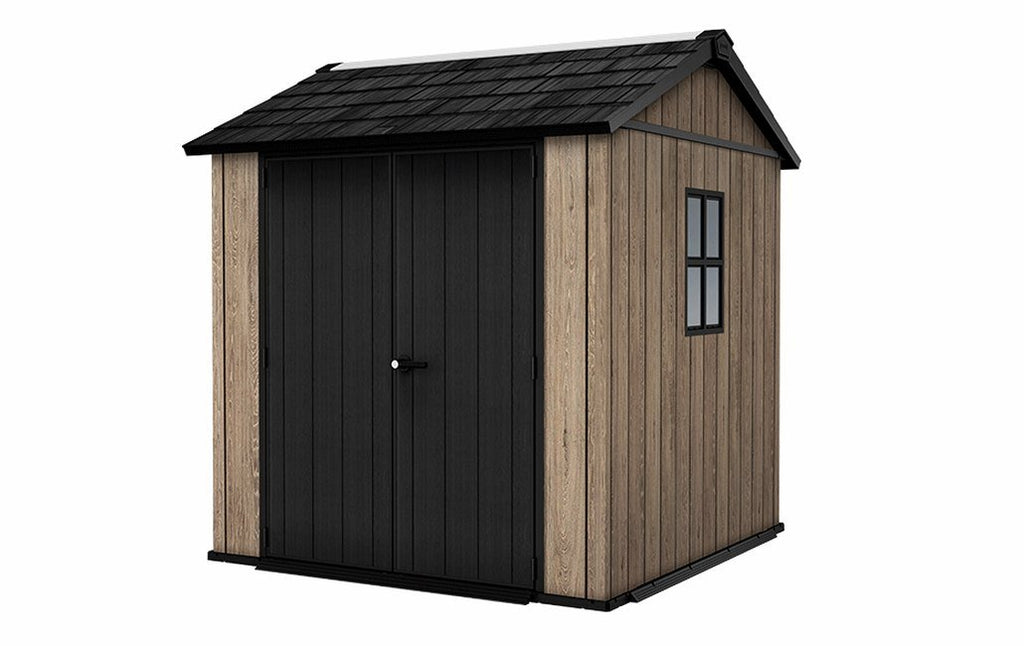 Composite Apex Garden Shed 7 x 7.5ft Brown - image 1