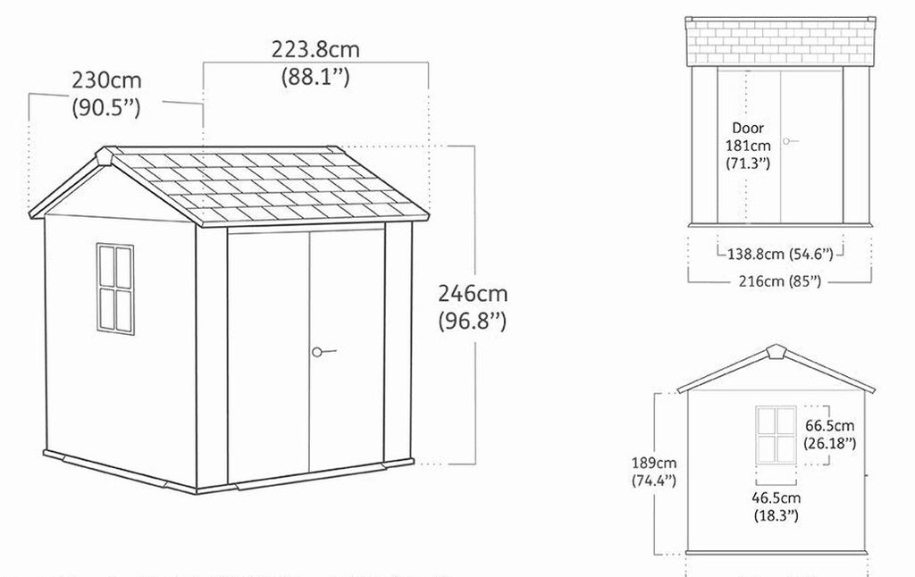 Composite Apex Garden Shed 7 x 7.5ft Brown - image 8