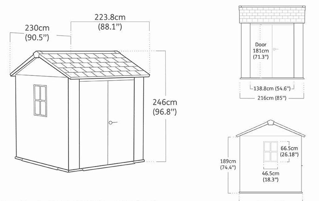 Composite Apex Garden Shed 7 x 7.5ft Brown - image 8