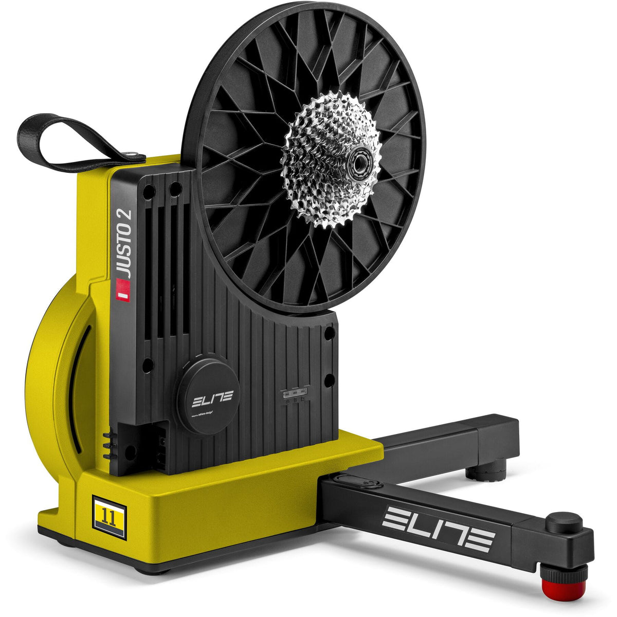 Direct-drive smart trainer in yellow racing colourway
