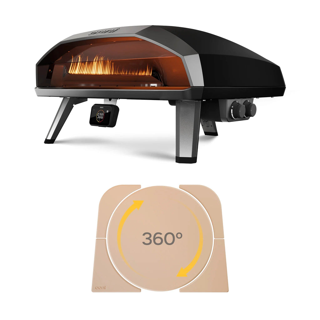 Dual-Burner Gas Pizza Oven 24 Inch with Rotating Pizza Stone Bundle - image 1
